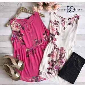 Pink baby doll sleeveless tank